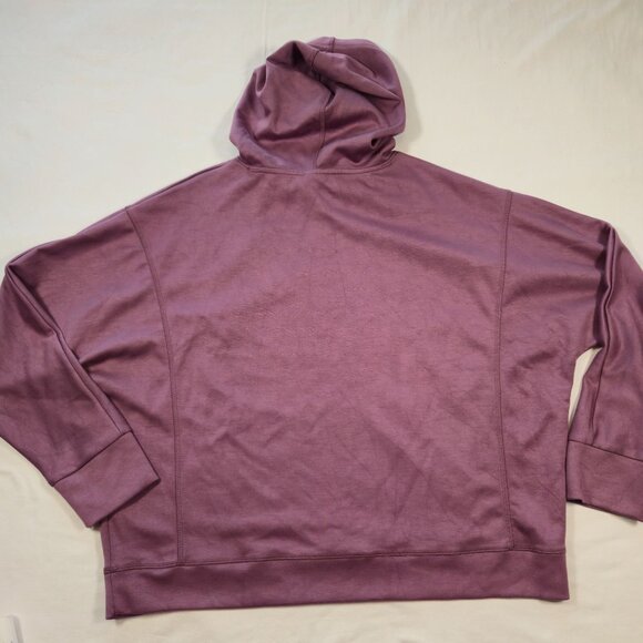Free Country Womens L Pullover Hoodie Purple Long Sleeve Lightweight Relaxed Fit - Picture 6 of 8